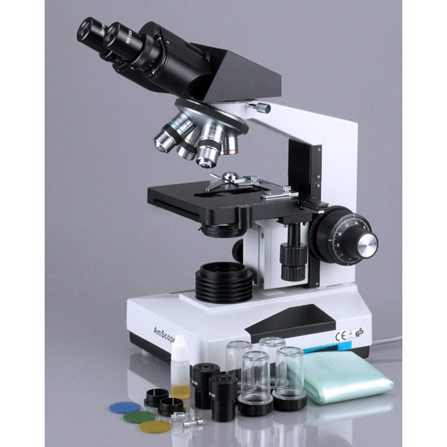 Foto 6 pulgar | Microscopio Amscope 1600x Compuesto Biológico B490a-50p100s - Venta Internacional.