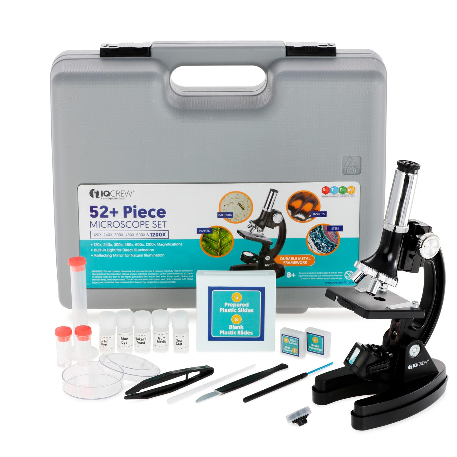 Foto 2 pulgar | Microscopio Amscope Serie M30 Stem De 52 Piezas Para Niños  Color Negro - Venta Internacional.