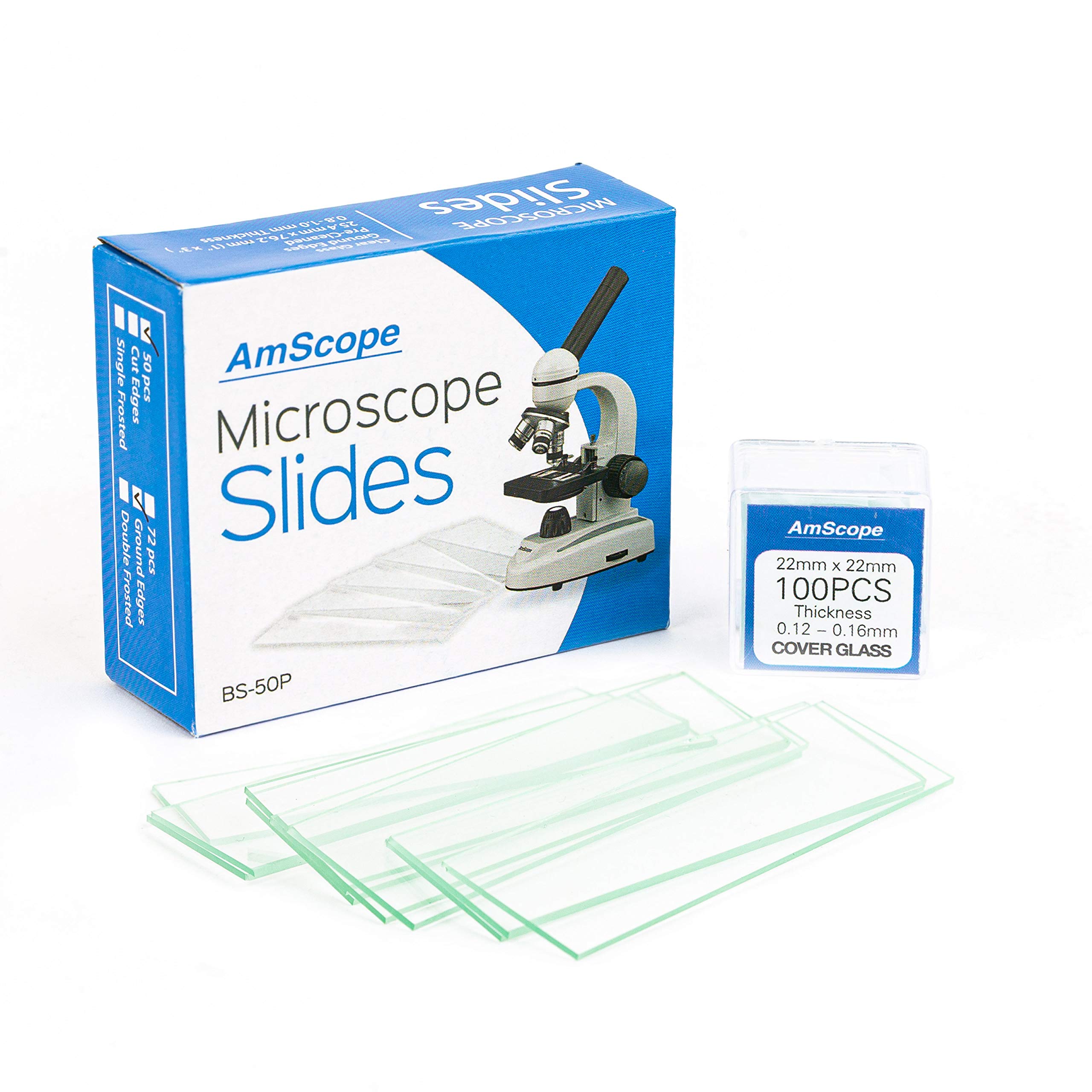Foto 3 pulgar | Portaobjetos Y Fundas Para Microscopios Amscope Bs-50p-100s-22 - Venta Internacional.