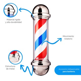 Foto 4 | Caramelo Giratorio Letmex para Barbería