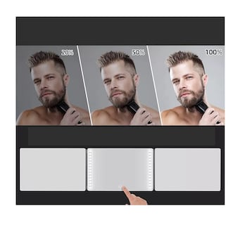 Foto 4 | Espejo 360 Grados Luz Tríptica Belug Negro