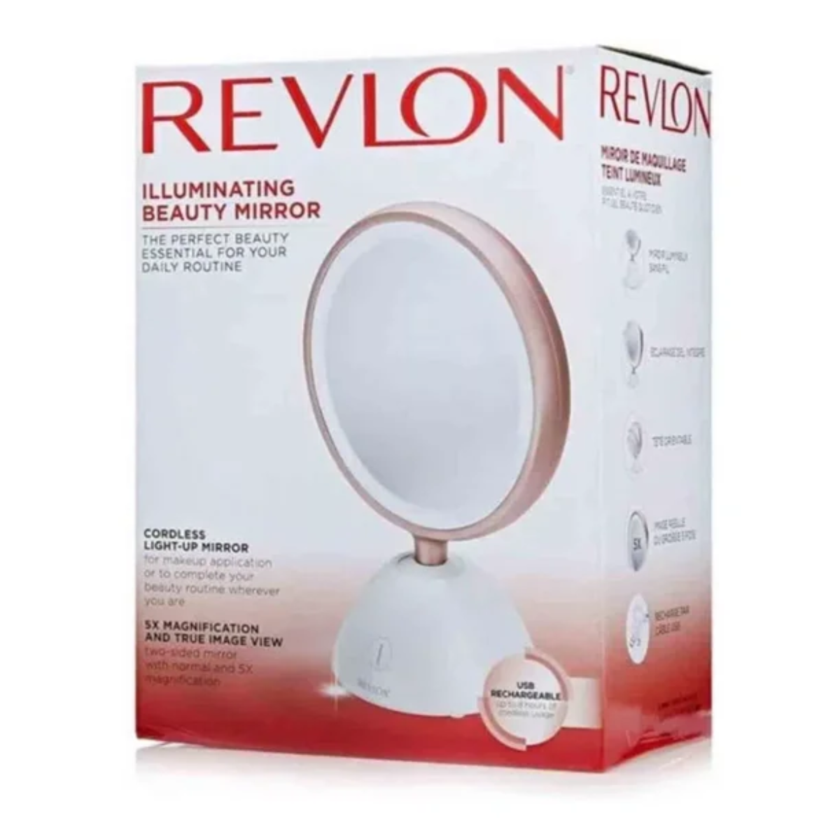 Foto 6 pulgar | Espejo Revlon Rvmr9030la1 Con Luz Led Blanco Con Rosa