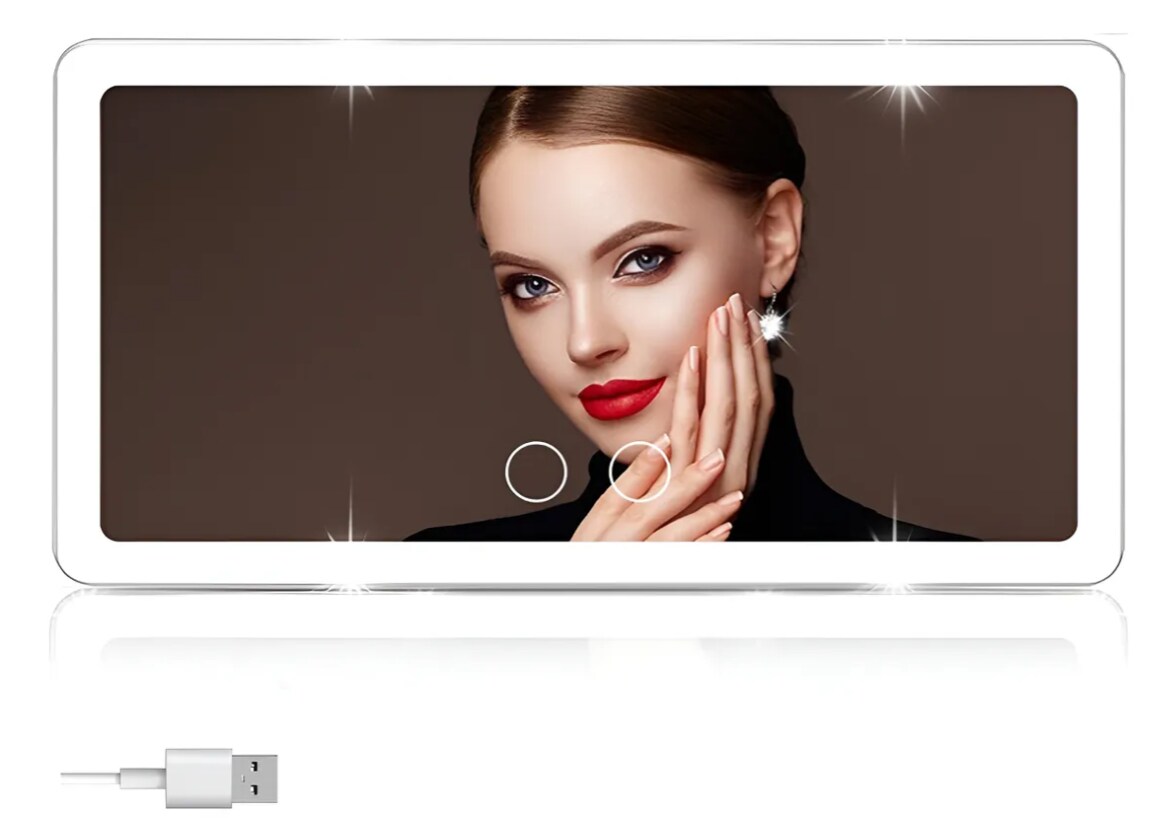 Espejo Para Carro Maquillaje Led Recargable 3x+1x