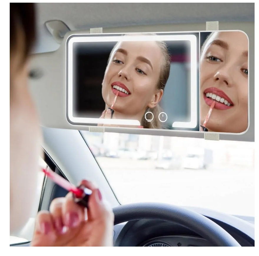 Foto 2 | Espejo Para Carro Maquillaje Led Recargable 3x+1x