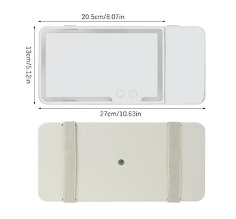 Foto 4 | Espejo Para Carro Maquillaje Led Recargable 3x+1x