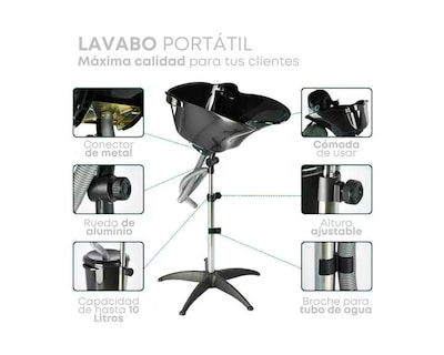 Foto 3 | Lavabo Portatil Estetica Salon Belleza Lava Cabezas