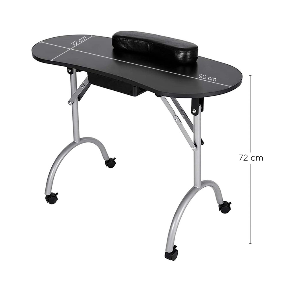Foto 5 | Mesa Portátil VANLIG BAKU color Negro para Aplicación de Uñas