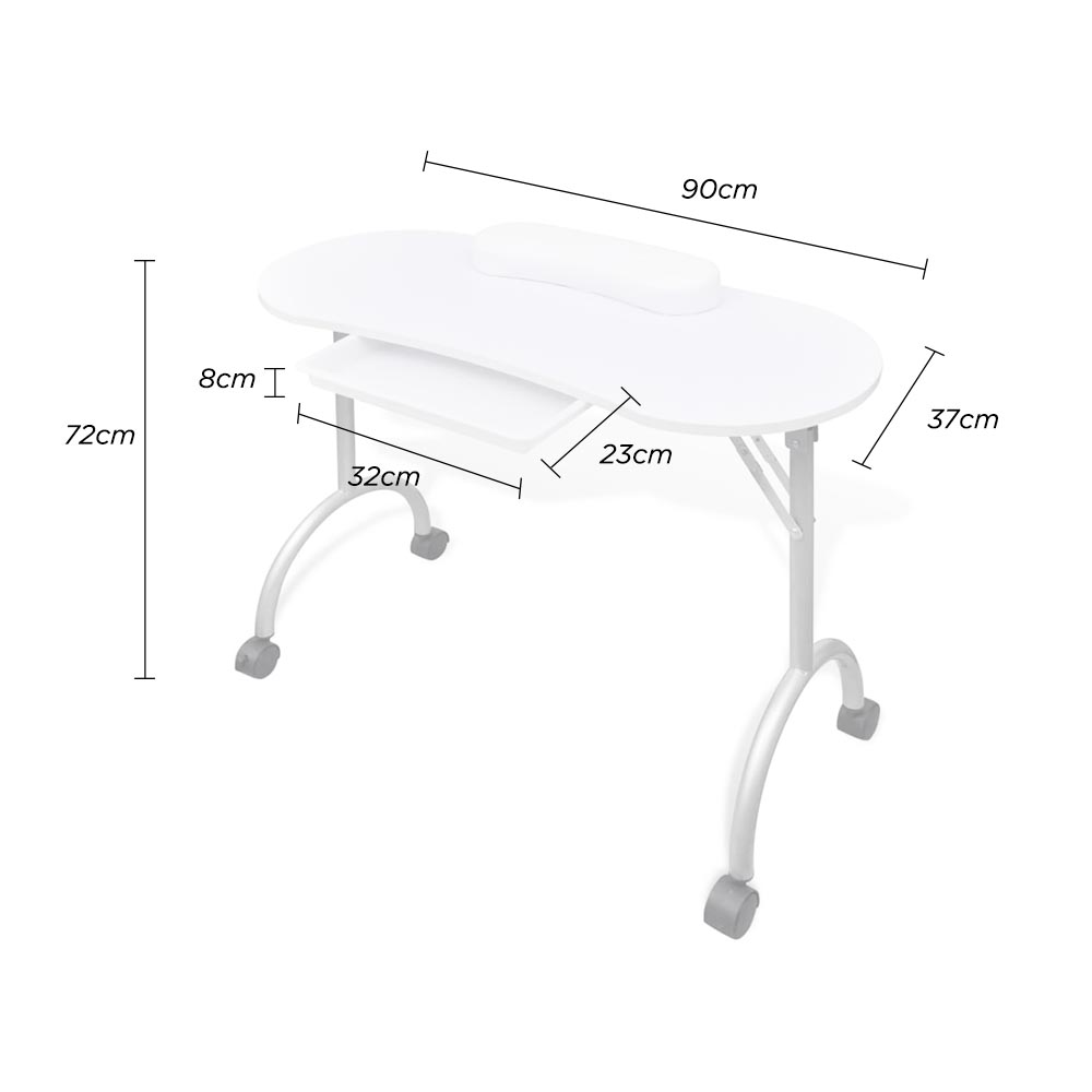 Foto 4 | Mesa Portátil Para Aplicación De Uñas Color Blanco