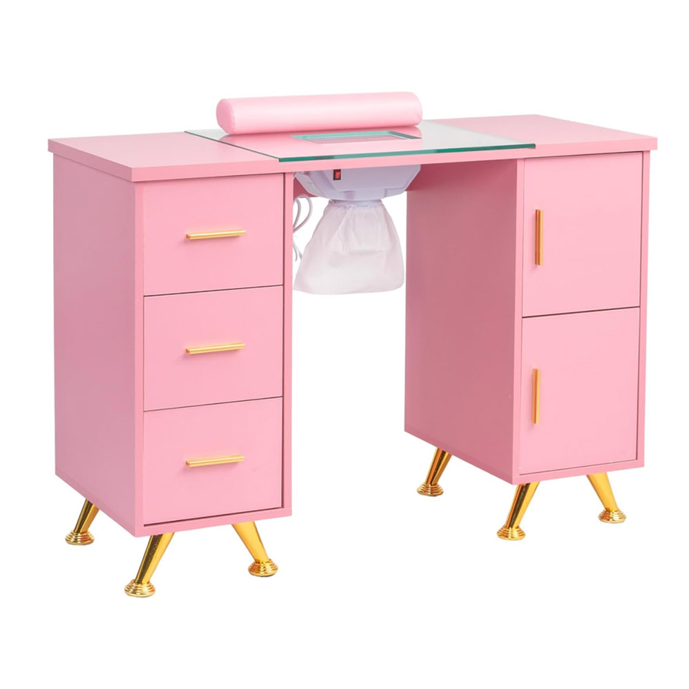 Foto 1 | Mesa de Manicura con Colector de Polvo Eléctrico Rosa