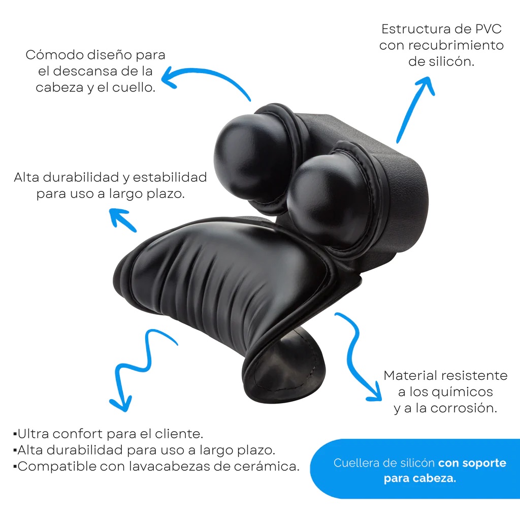 Foto 5 pulgar | Cuellera de Silicon con Soporte para Cabeza Letmex para Estética