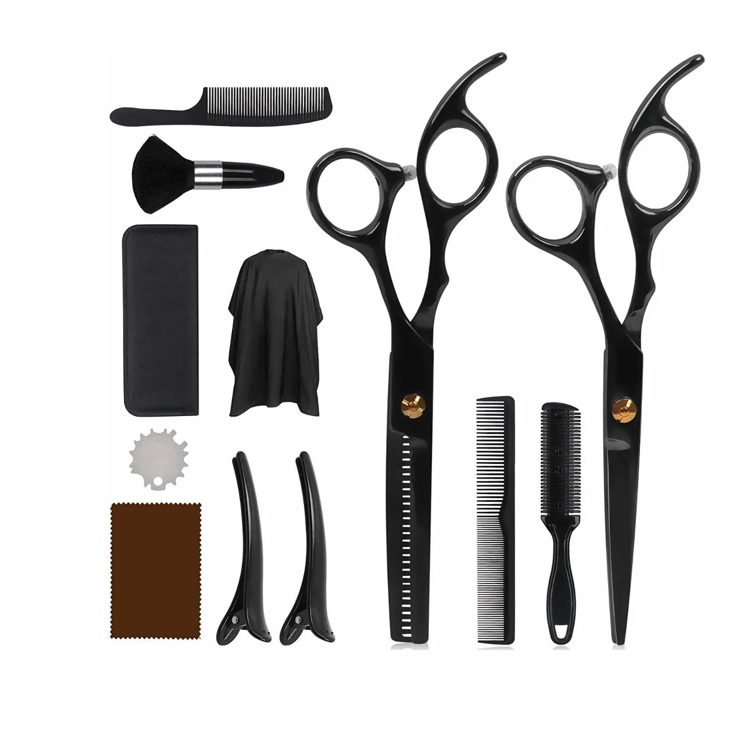 Foto 1 | Set de 4 Tijeras Profesionales para Peluquero Malubero color Negro