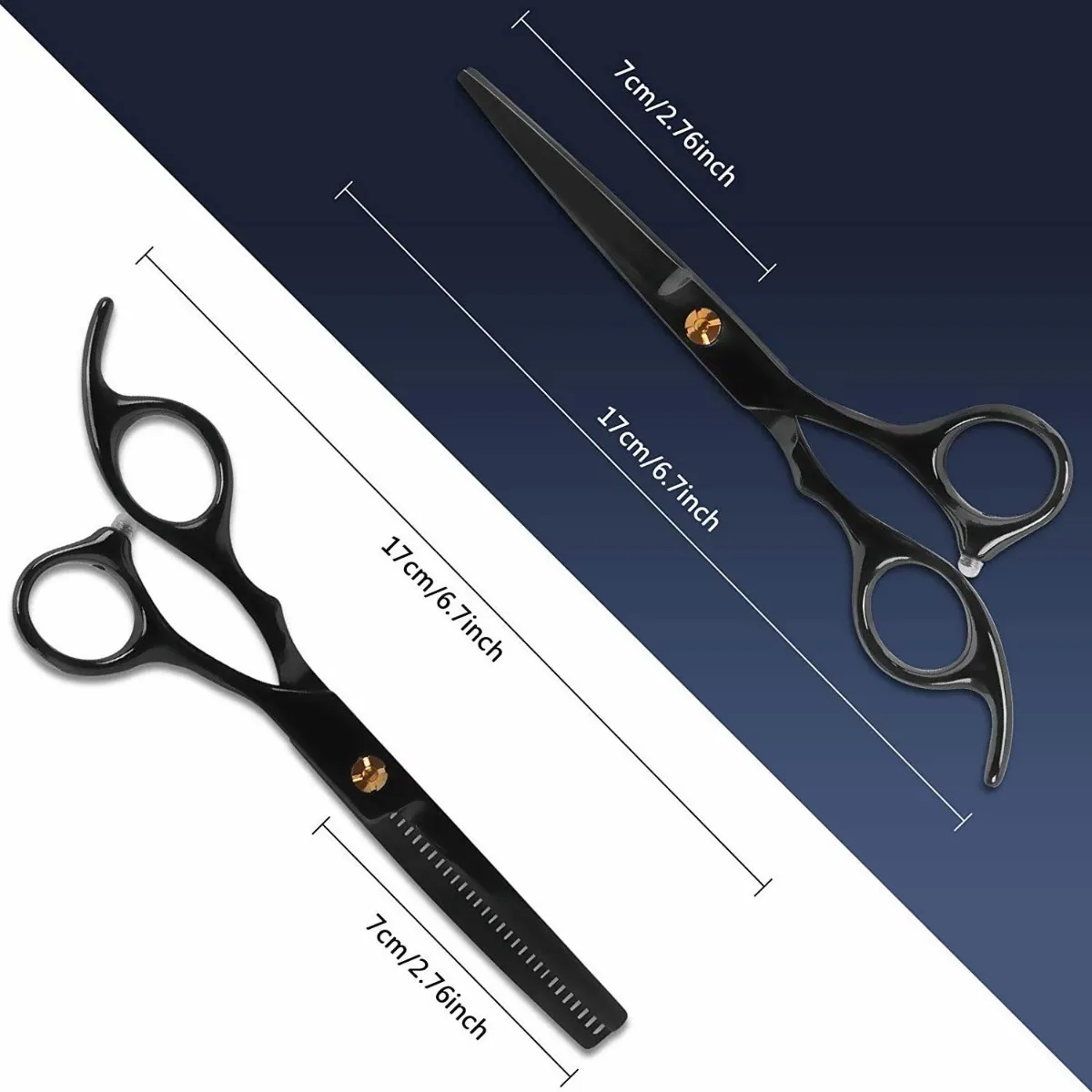 Foto 4 pulgar | Set de 4 Tijeras Profesionales para Peluquero Malubero color Negro