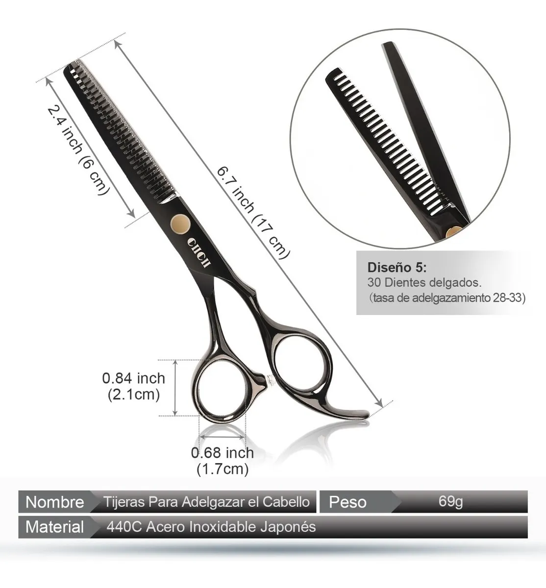 Foto 3 pulgar | Tijeras de Barbero más Kit Cortadoras de Cabello