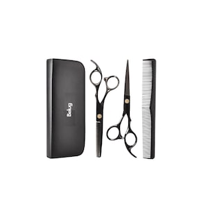 Foto 1 | Tijeras De Barbero Belug Más Kit Cortadoras De Cabello Negro