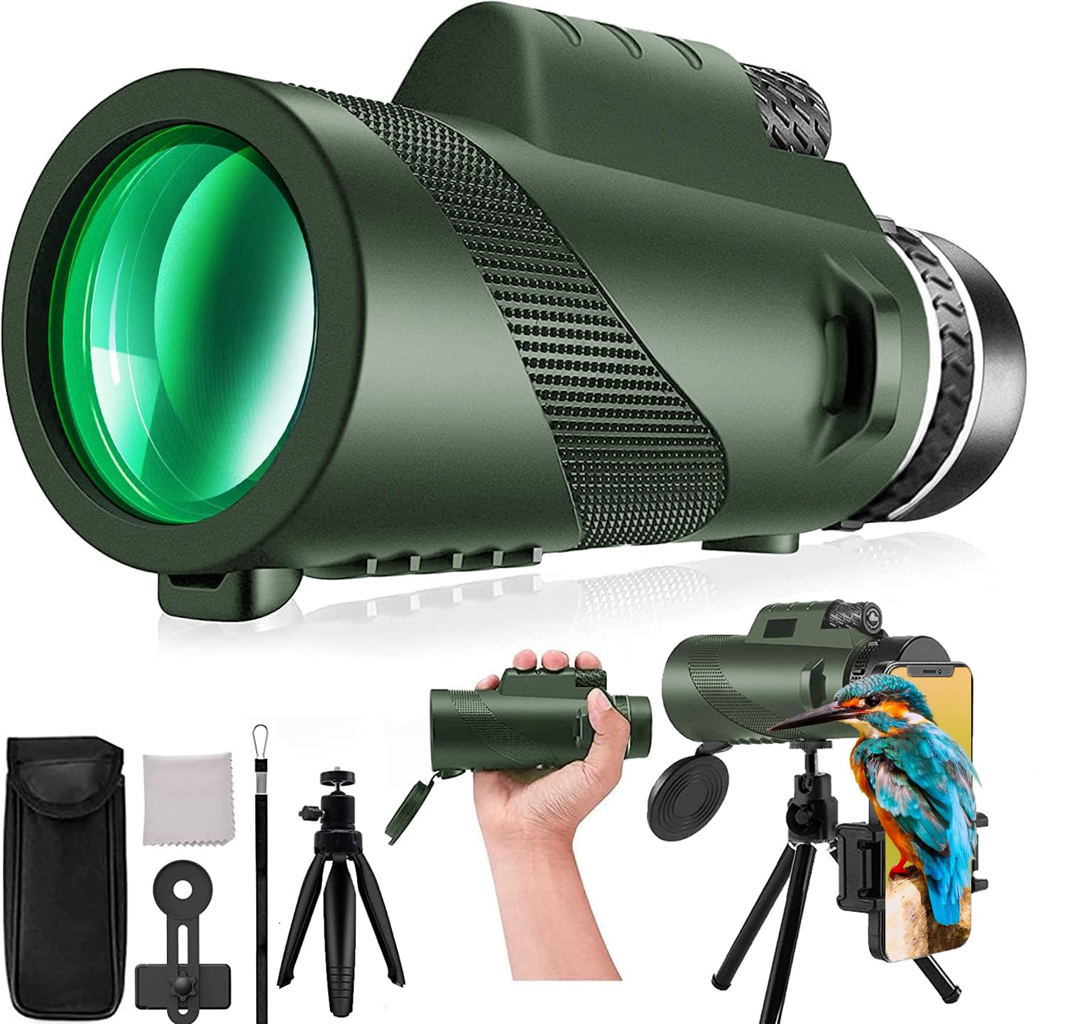 Foto 2 pulgar | Telescopio Monocular MD.Life 80x100 HD con Adaptador para Smartphone - Venta Internacional