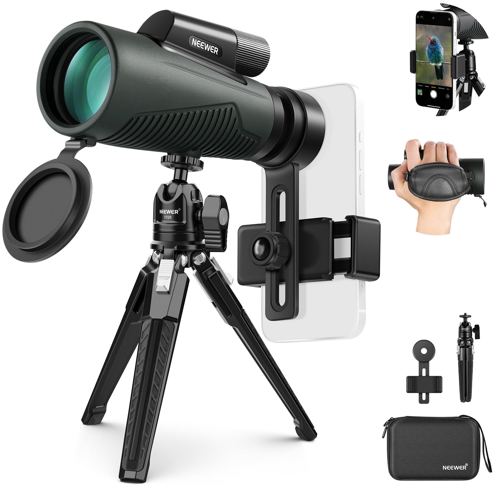 Telescopio Monocular Neewer 12 X 50 Ed Con Clip Para Teléfono, Trípode Y Bolsa - Venta Internacional.