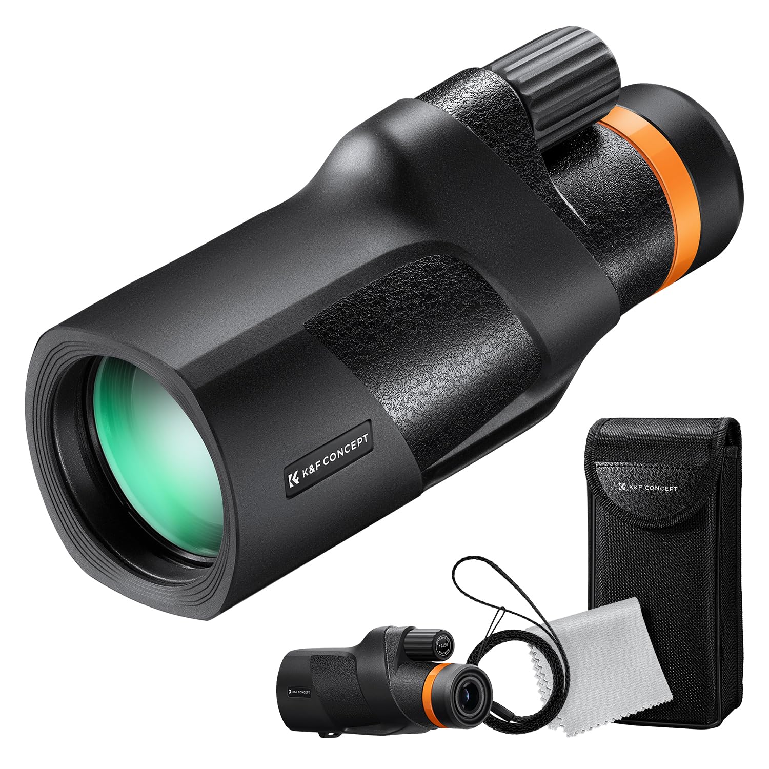 Telescopio Monocular K&f Concept 12x50 Con Paño De Limpieza - Venta Internacional.