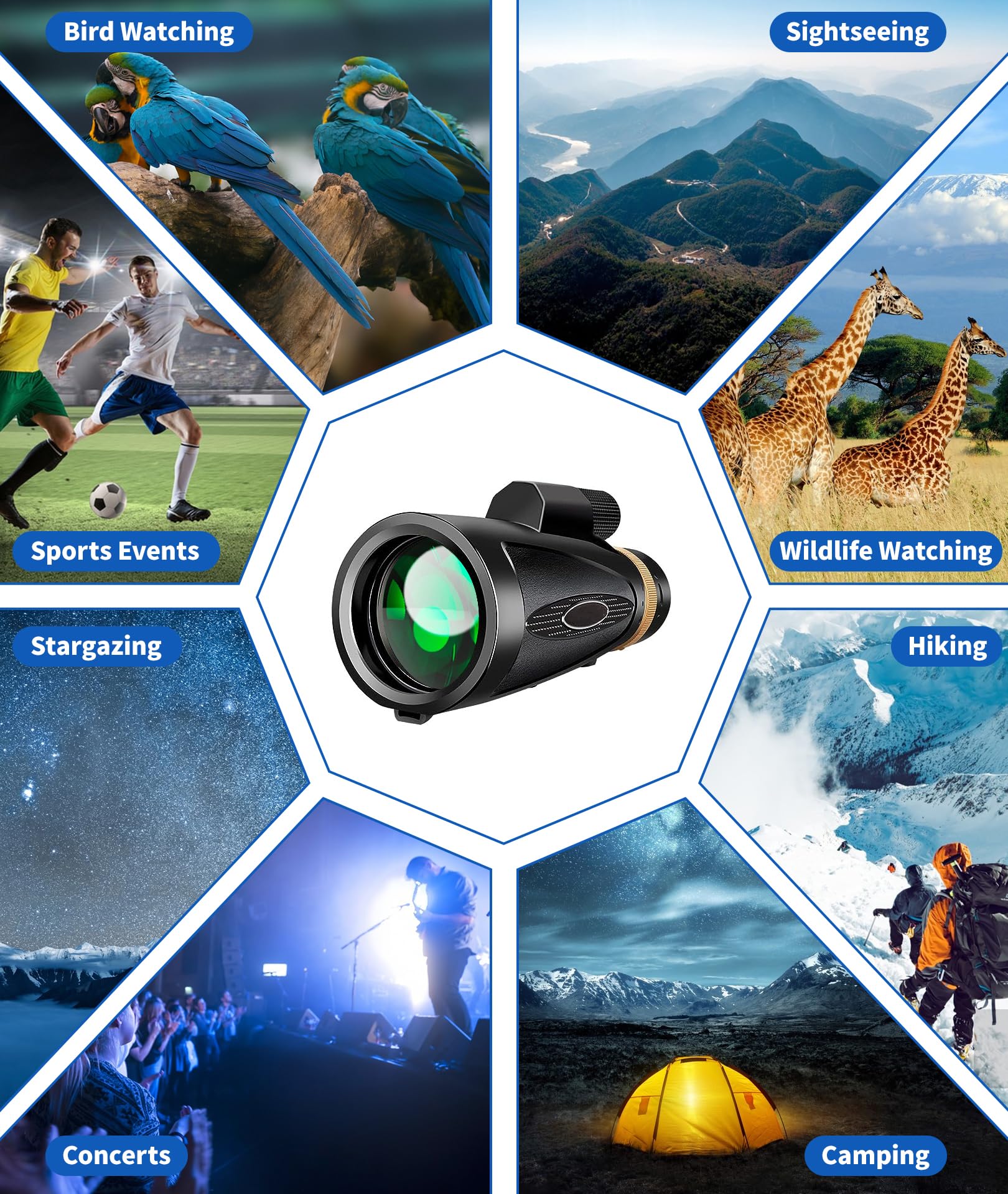 Foto 8 pulgar | Telescopio Monocular Md.life 80x100 De Alta Potencia Con Adaptador - Venta Internacional.