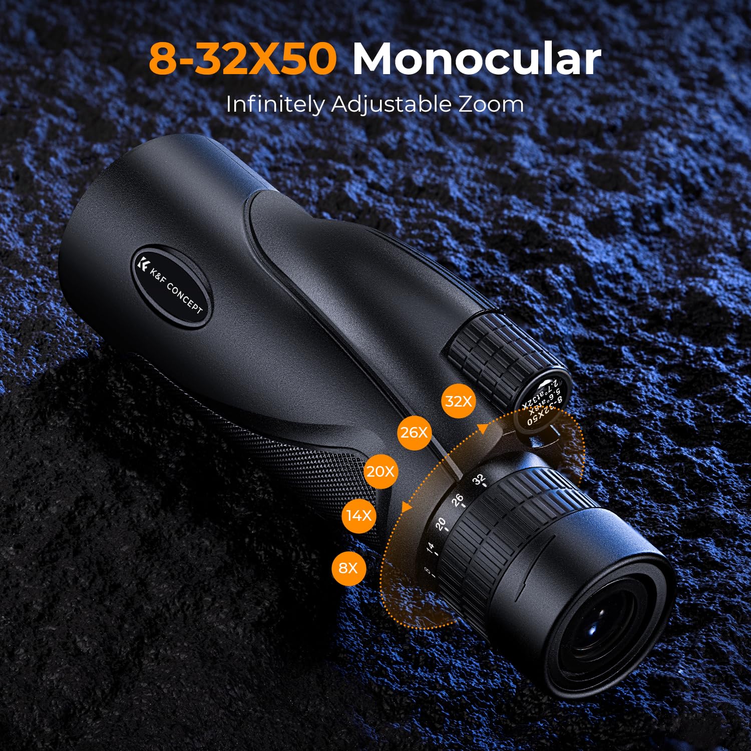 Foto 2 | Monocular K&f Concept 8-32x50 Con Zoom Y Adaptador De Teléfono - Venta Internacional.