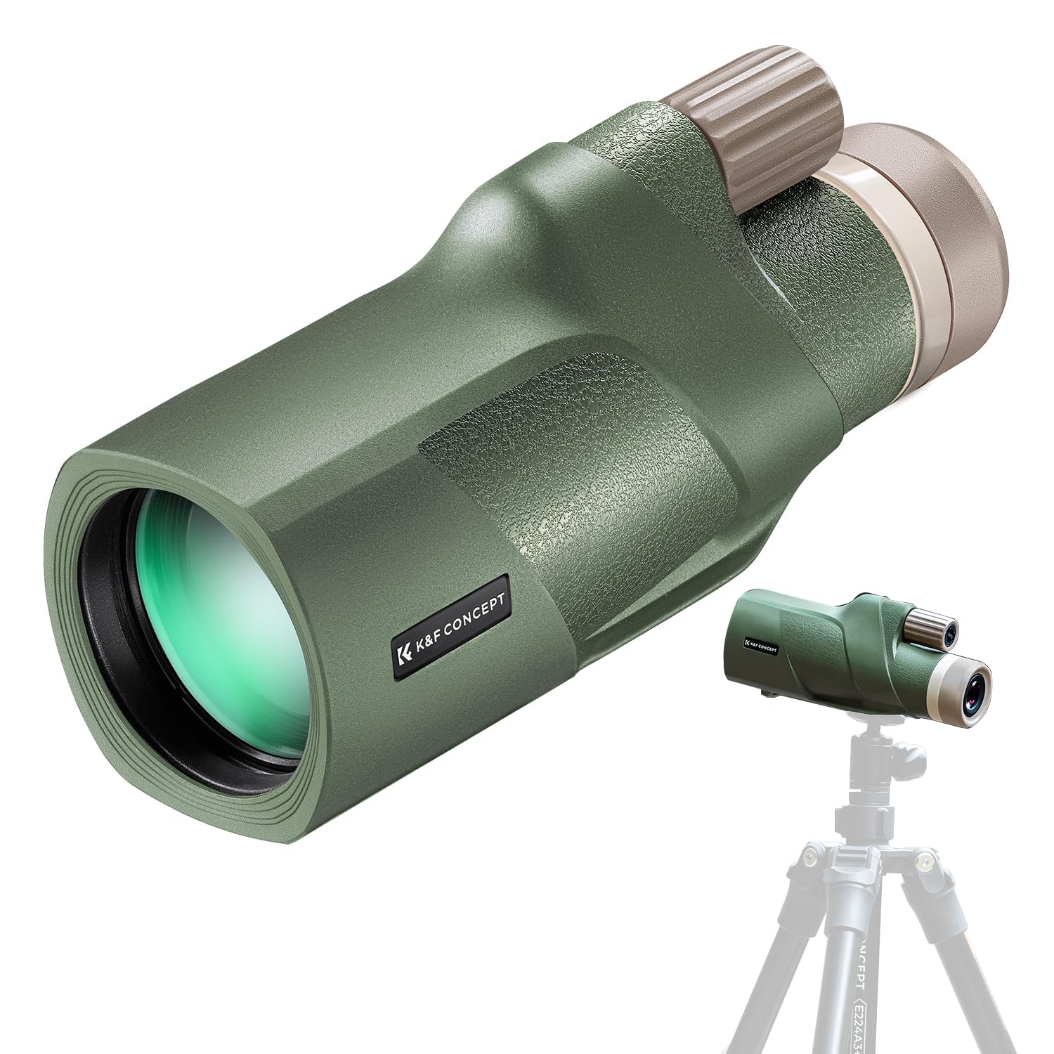 Foto 2 pulgar | Telescopio Monocular K&f Concept Ip68 Impermeable 12x50 Hd - Venta Internacional.