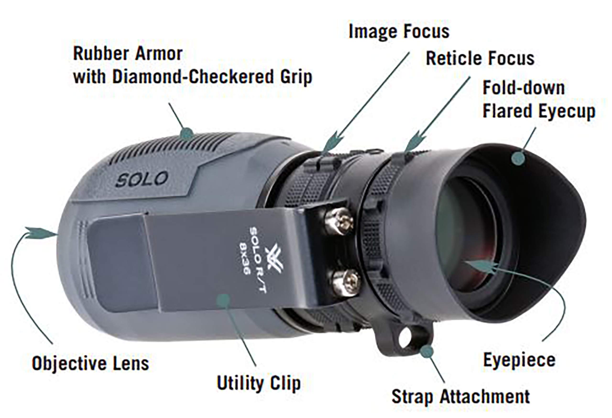 Foto 5 | Retícula Monocular Vortex Optics Solo R/t 8x36 Mrad - Venta Internacional.