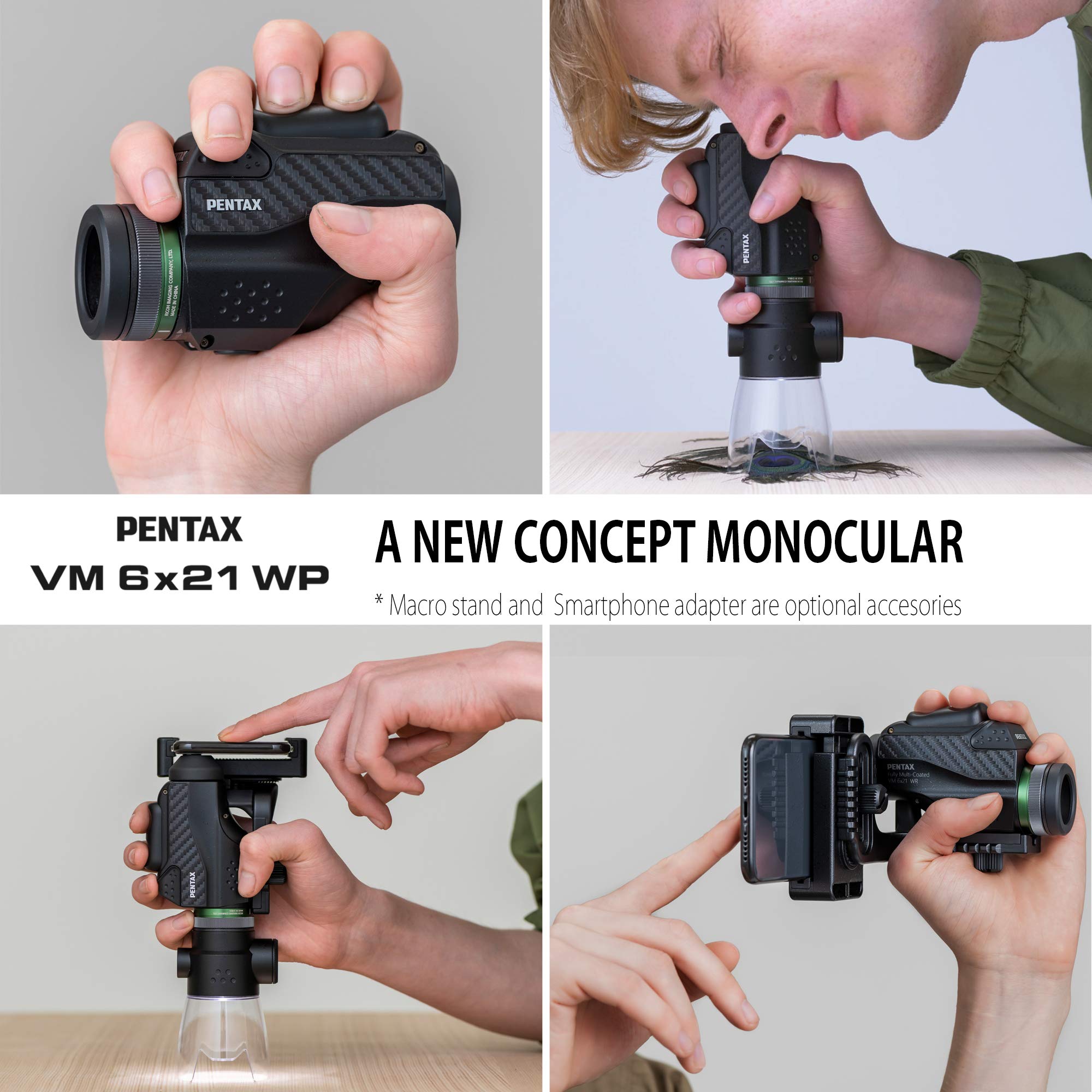 Foto 3 pulgar | Monocular Pentax Vm 6x21 Wp Resistente Al Agua Con Adaptador Para Smartphone - Venta Internacional.