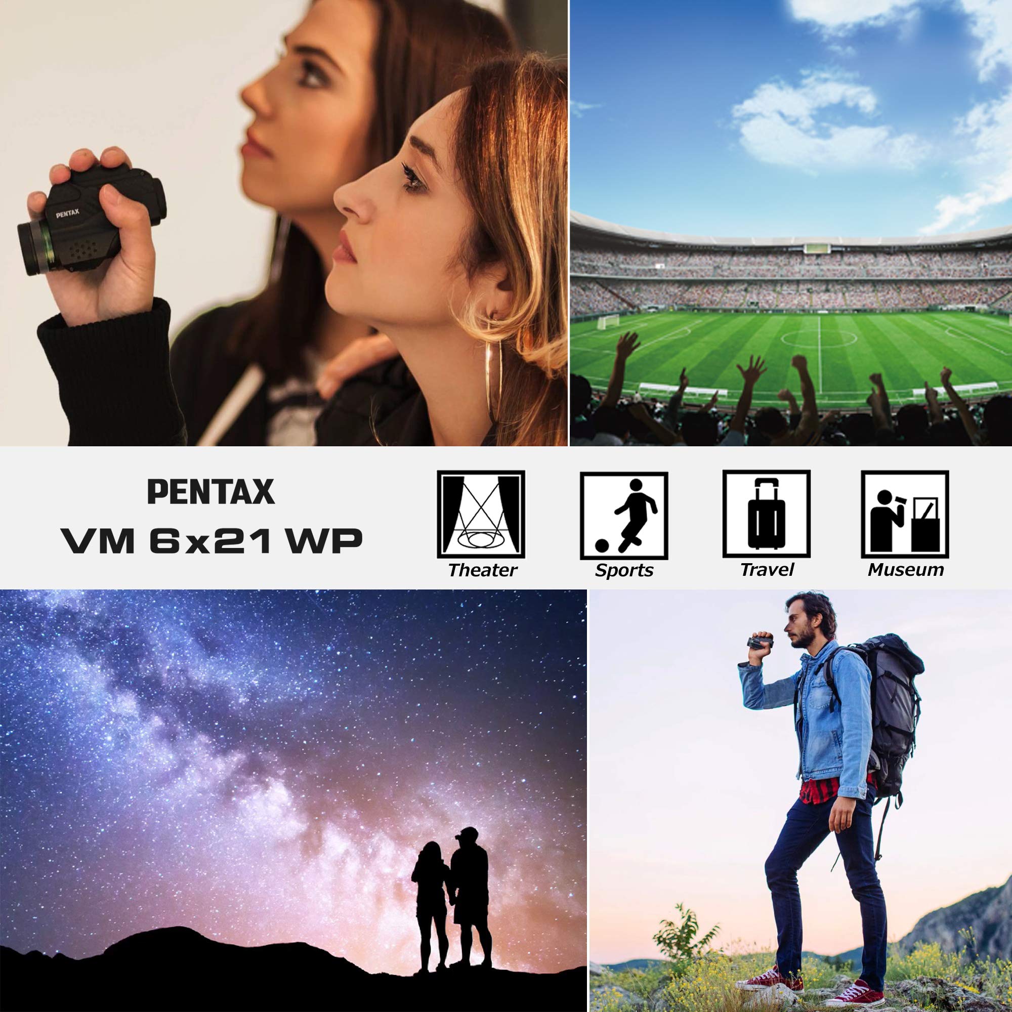 Foto 6 pulgar | Monocular Pentax Vm 6x21 Wp Resistente Al Agua Con Adaptador Para Smartphone - Venta Internacional.