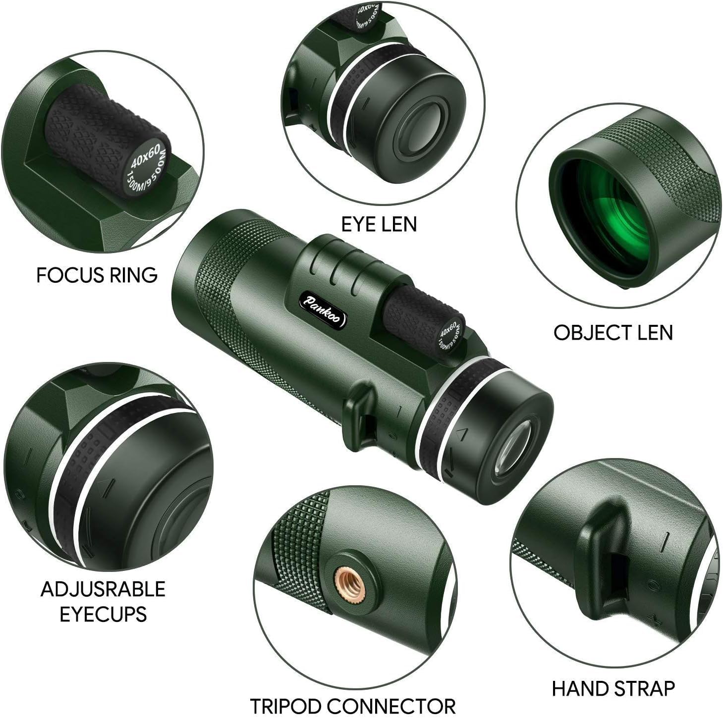 Foto 3 pulgar | Telescopio Monocular Riroma 40x60 Hd Con Adaptador Para Smartphone - Venta Internacional.