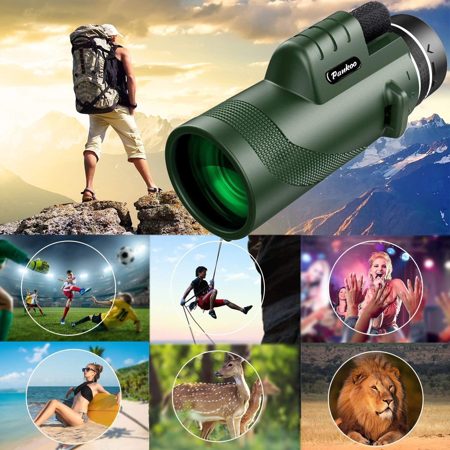 Foto 7 pulgar | Telescopio Monocular Riroma 40x60 Hd Con Adaptador Para Smartphone - Venta Internacional.