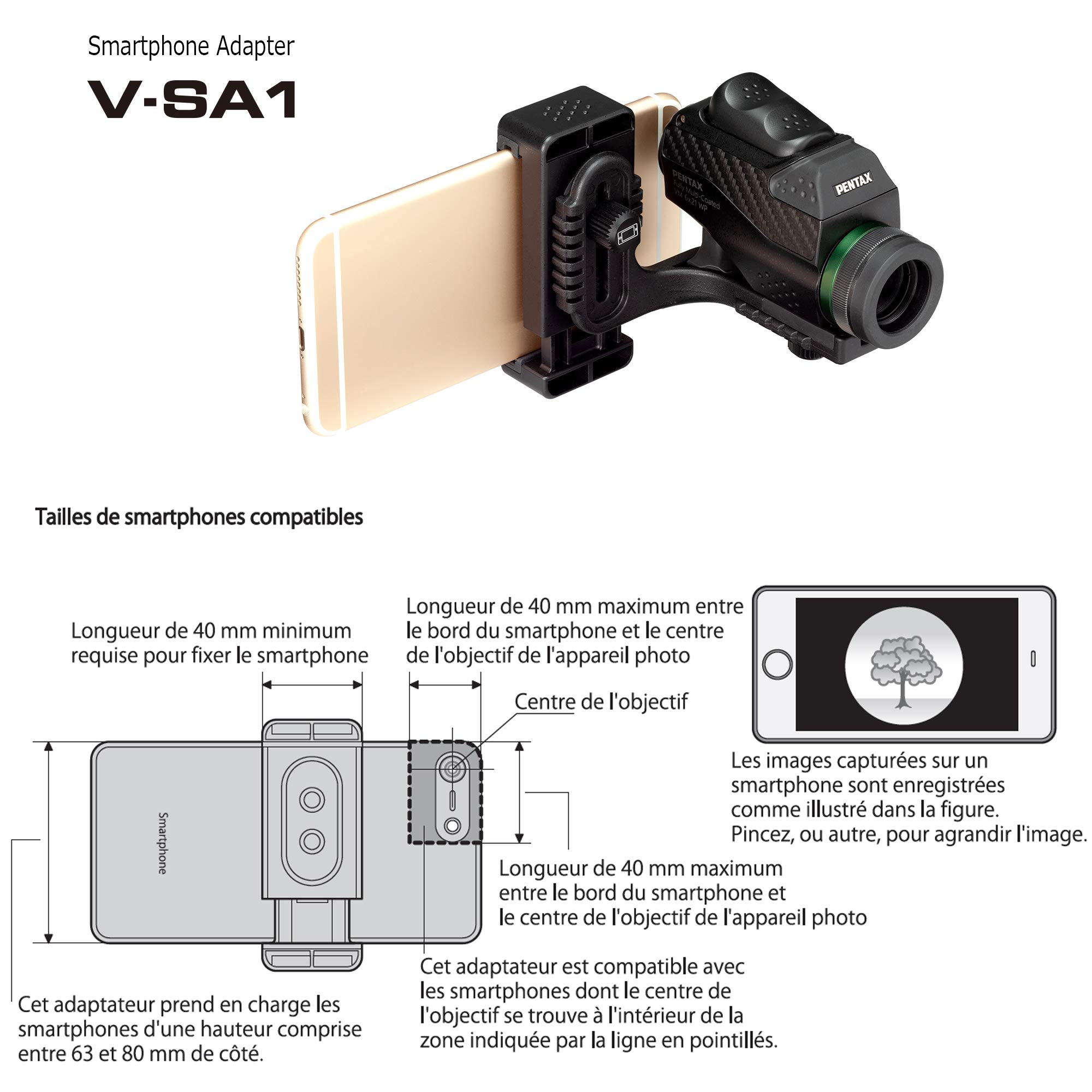 Foto 7 | Adaptador De Smartphone Pentax V-sa1 Para Monocular Vm 6x21 Wp - Venta Internacional.