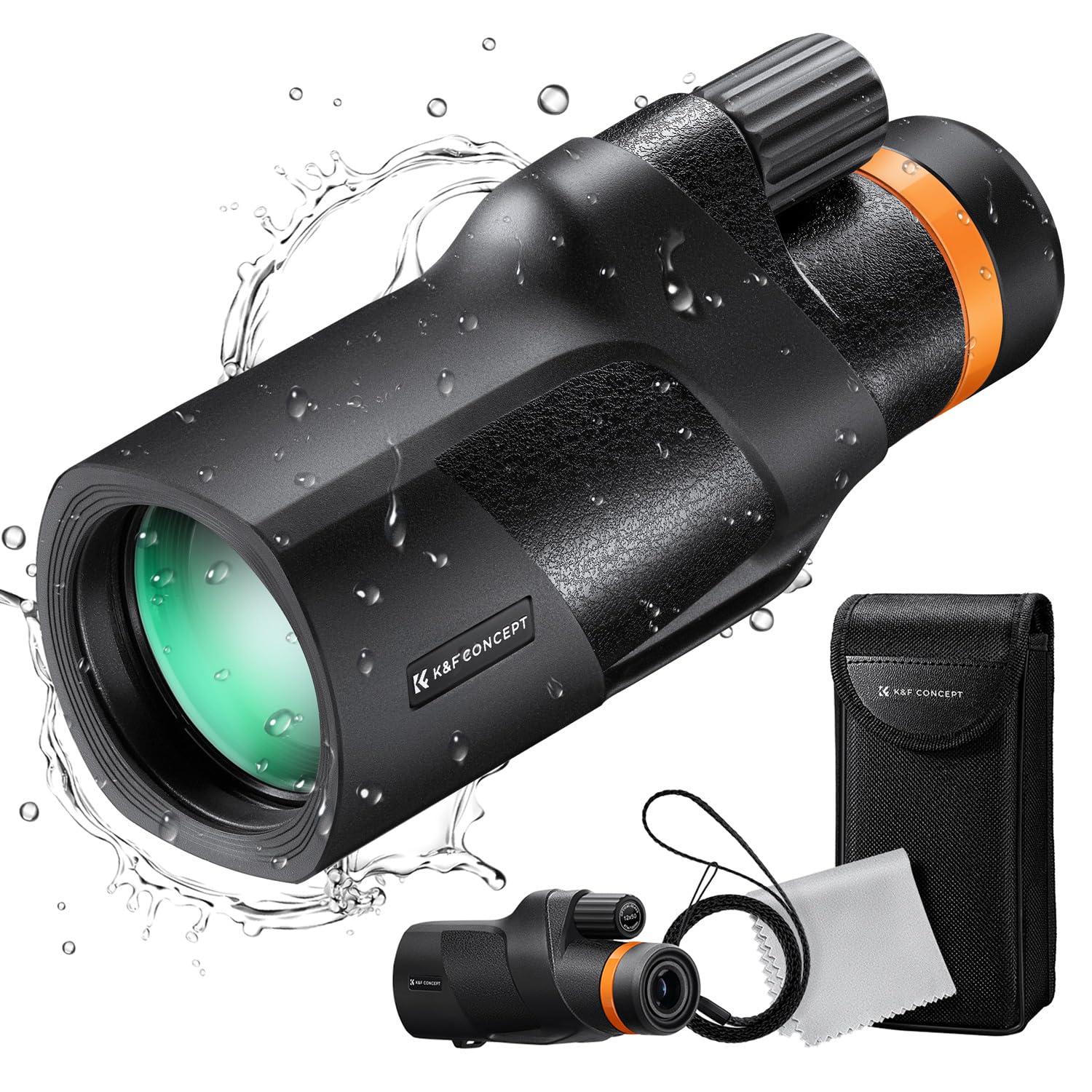 Foto 2 pulgar | Telescopio Monocular K&f Concept Ip68, 10 M, Impermeable, 12 X 50 - Venta Internacional.