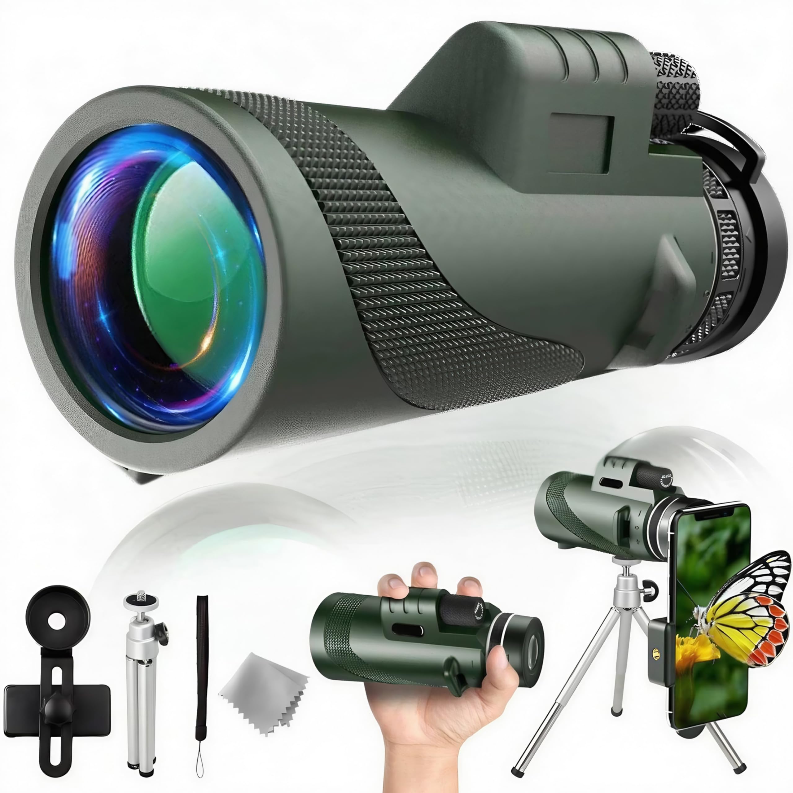 Foto 2 pulgar | Telescopio Monocular 80x100 Para Adultos Con Trípode Y Adaptador - Venta Internacional.