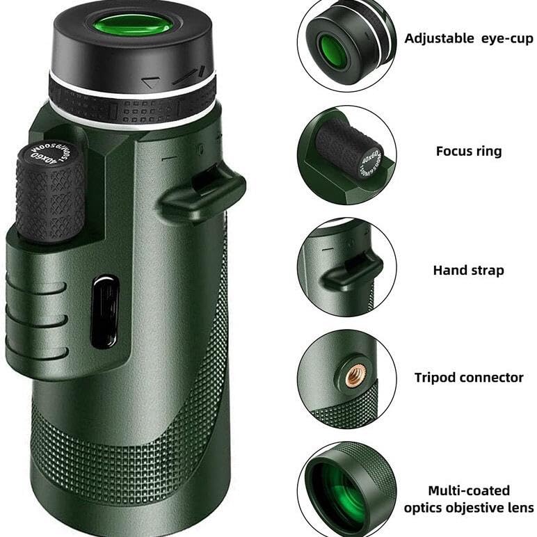 Foto 6 pulgar | Telescopio Monocular 80x100 Para Adultos Con Trípode Y Adaptador - Venta Internacional.