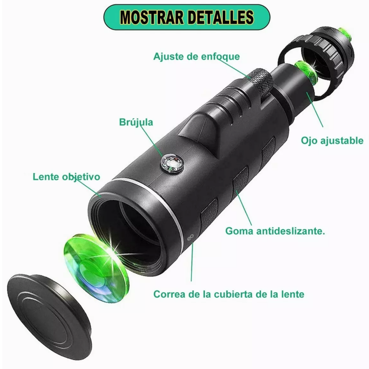 Foto 2 | Monocular Telescopio Para Celular 40x60 Hd Eo Safe Imports Esi-3412-1 Negro