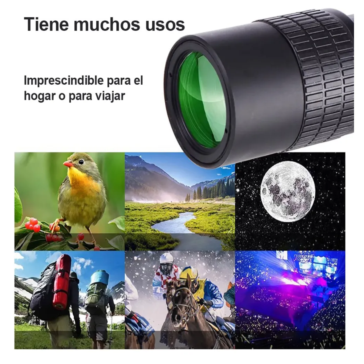 Foto 4 pulgar | Monocular Profesional 10-30x30 Observación De Aves Camping Eo Safe Imports Esi-18951 Negro