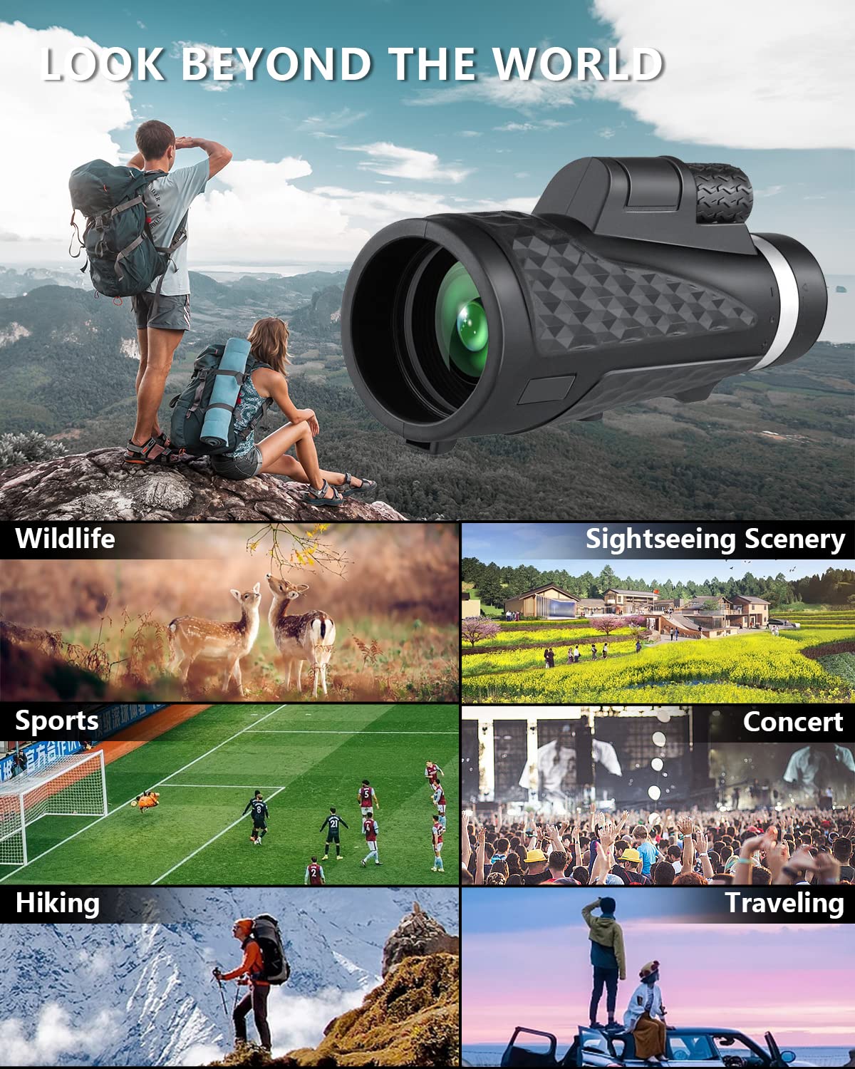 Foto 8 pulgar | Telescopio Monocular Micota 80x100 De Alta Potencia Con Adaptador - Venta Internacional.