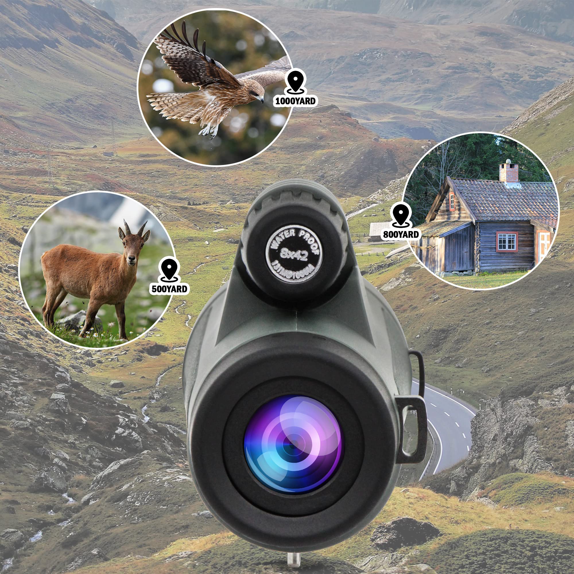 Foto 5 pulgar | Prisma Monocular Astromania 8x42 Bak4 De Alta Potencia A Prueba De Agua - Venta Internacional.