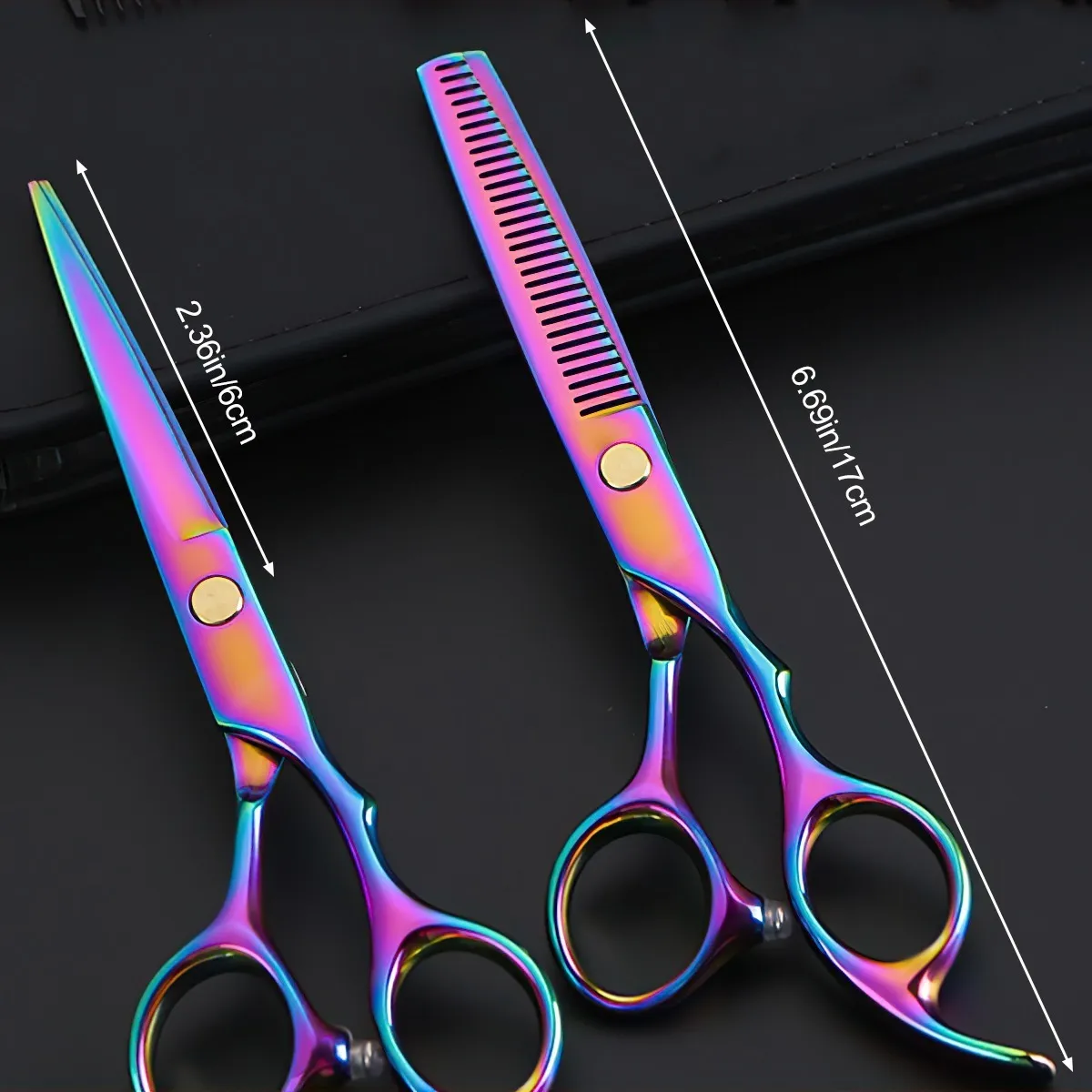 Foto 4 pulgar | Kit de Tijeras para Peluquería Profesional Malubero 10 Piezas Tornasol