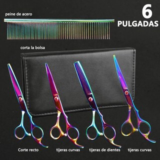 Foto 3 | Tijeras Malubero Multicolor de Peluquero Estilista Profesional 6"