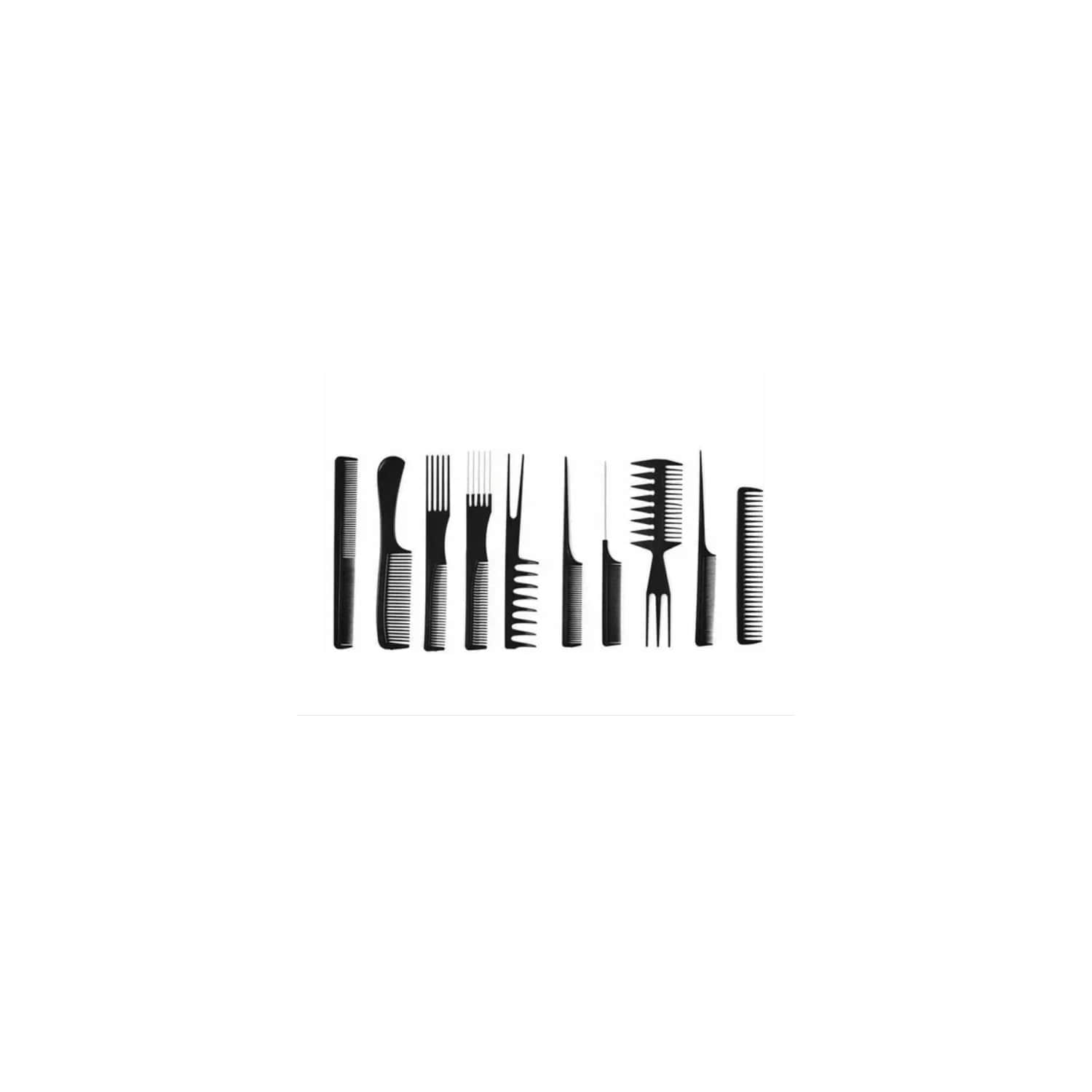 Set De 10 Peines Profesionales Para Peluquería O Barbería - Venta Internacional. $707