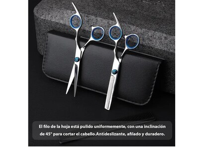 Foto 3 | Xtellar Kit Premium De Tijeras Profesionales Para Barbería Y Estilismo, Diseño Ergonómico Inalámbrico