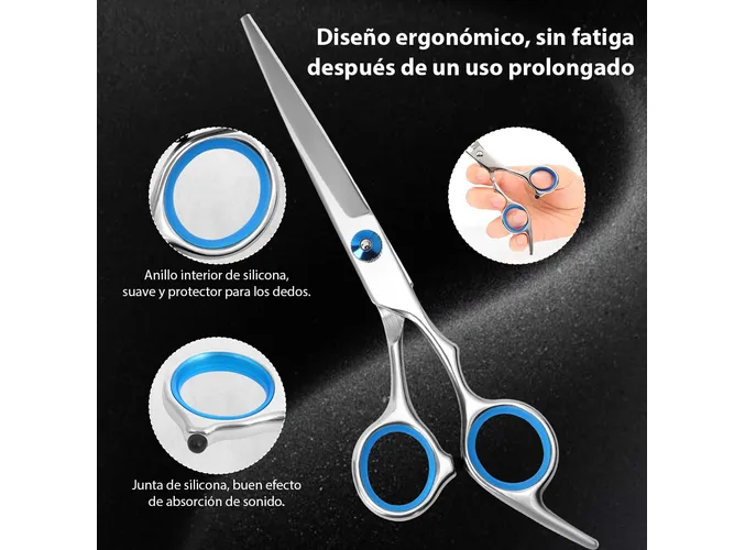 Foto 6 pulgar | Xtellar Kit Premium De Tijeras Profesionales Para Barbería Y Estilismo, Diseño Ergonómico Inalámbrico