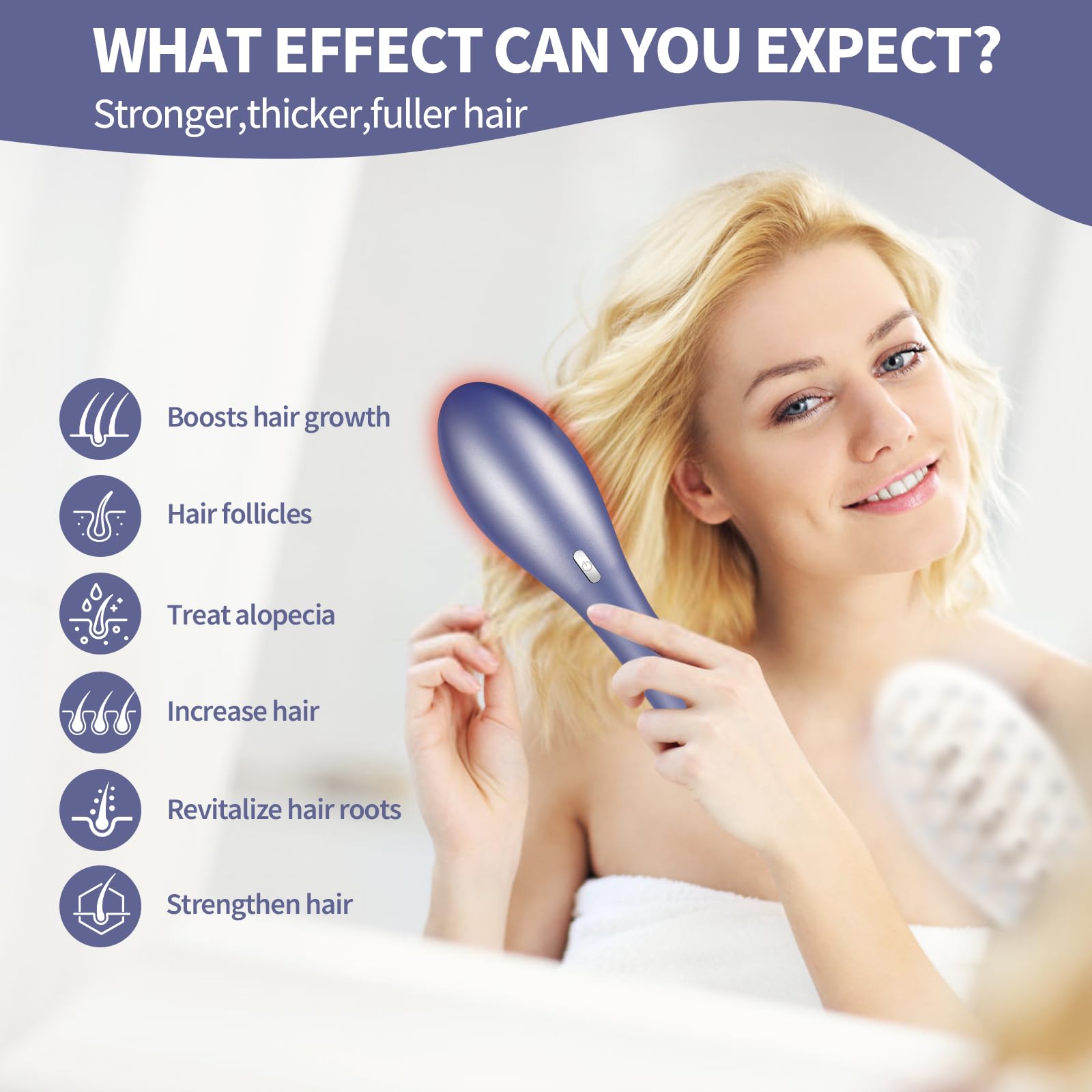 Foto 3 pulgar | Peine Para El Crecimiento Del Cabello Con Terapia Láser Nnushk Para Mujeres Y Hombres - Venta Internacional.