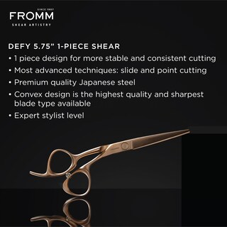 Foto 2 | Tijeras De Corte De Pelo Fromm Professional Defy, 5.75 Pulgadas, Doradas - Venta Internacional.