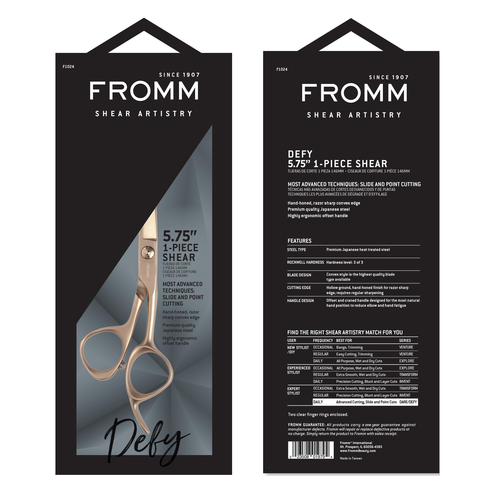 Foto 7 pulgar | Tijeras De Corte De Pelo Fromm Professional Defy, 5.75 Pulgadas, Doradas - Venta Internacional.