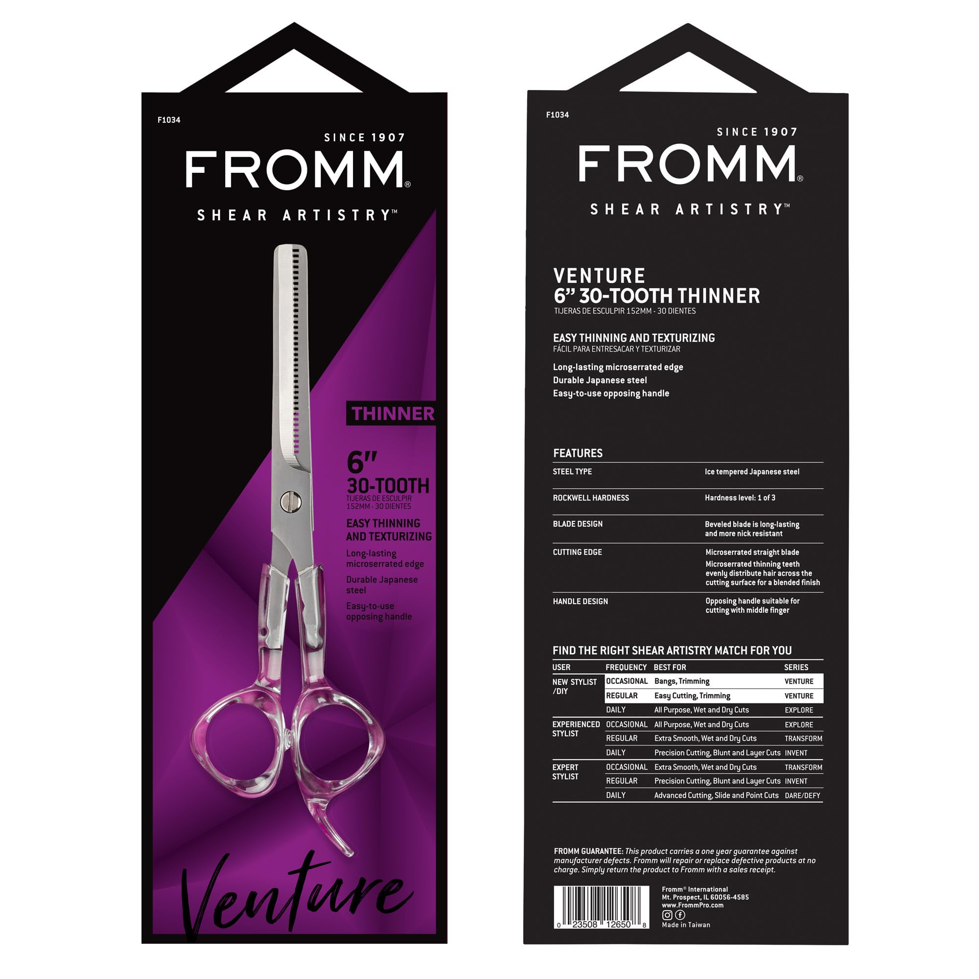 Foto 5 pulgar | Tijeras Para Adelgazar Y Texturizar El Cabello Fromm Venture, 5.75 Pulgadas - Venta Internacional.