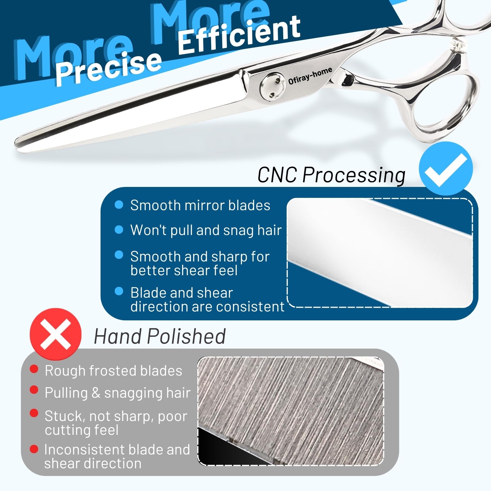 Foto 3 pulgar | Tijera De Corte De Pelo Genérica Cnc 440c Professional 16,5 Cm - Venta Internacional.