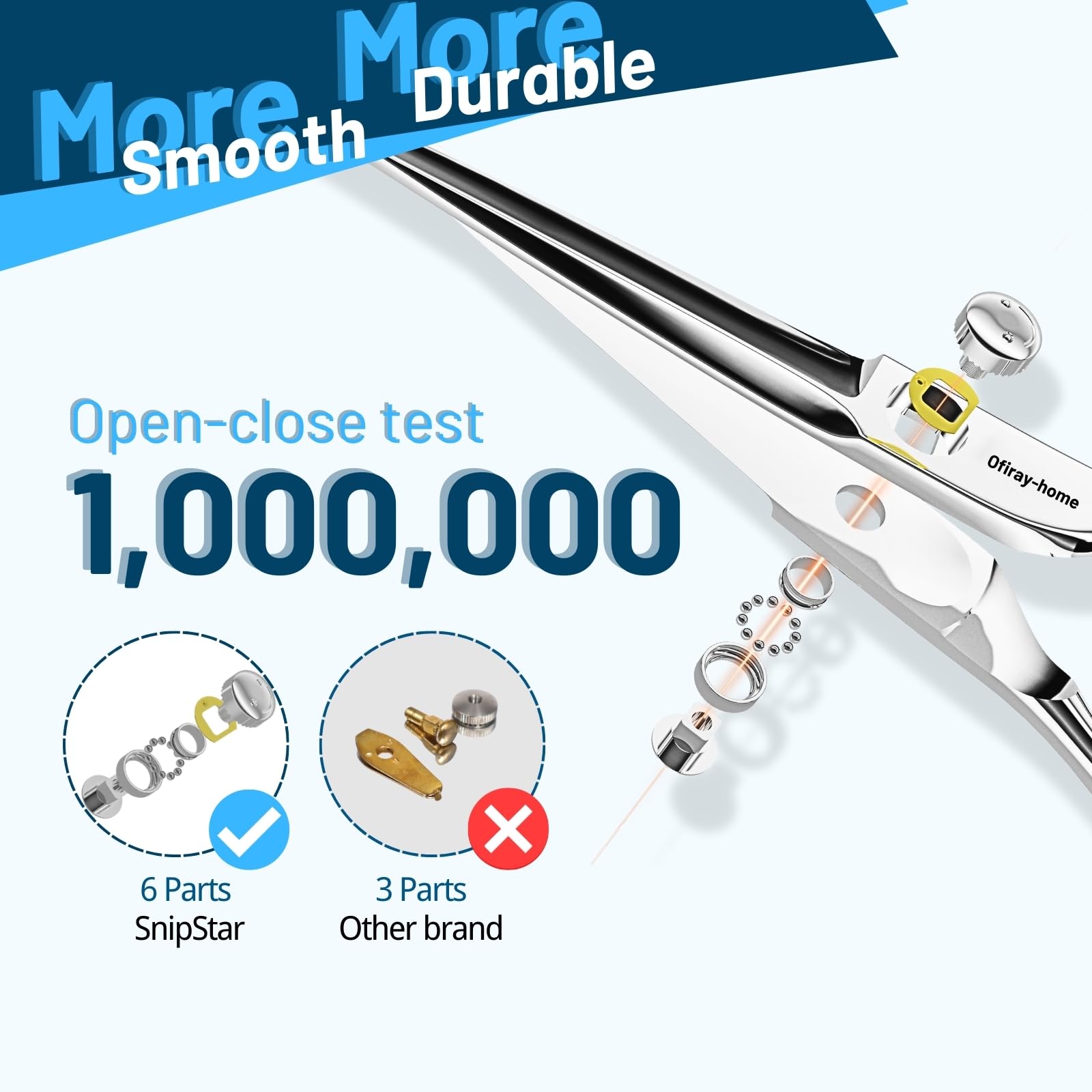 Foto 4 pulgar | Tijera De Corte De Pelo Genérica Cnc 440c Professional 16,5 Cm - Venta Internacional.