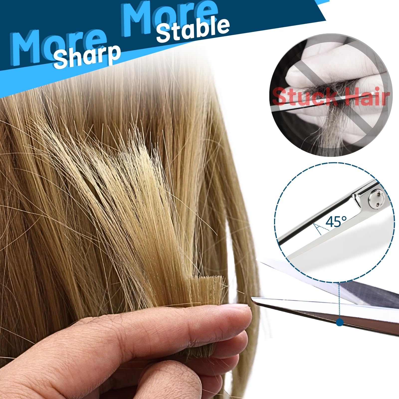 Foto 5 pulgar | Tijera De Corte De Pelo Genérica Cnc 440c Professional 16,5 Cm - Venta Internacional.