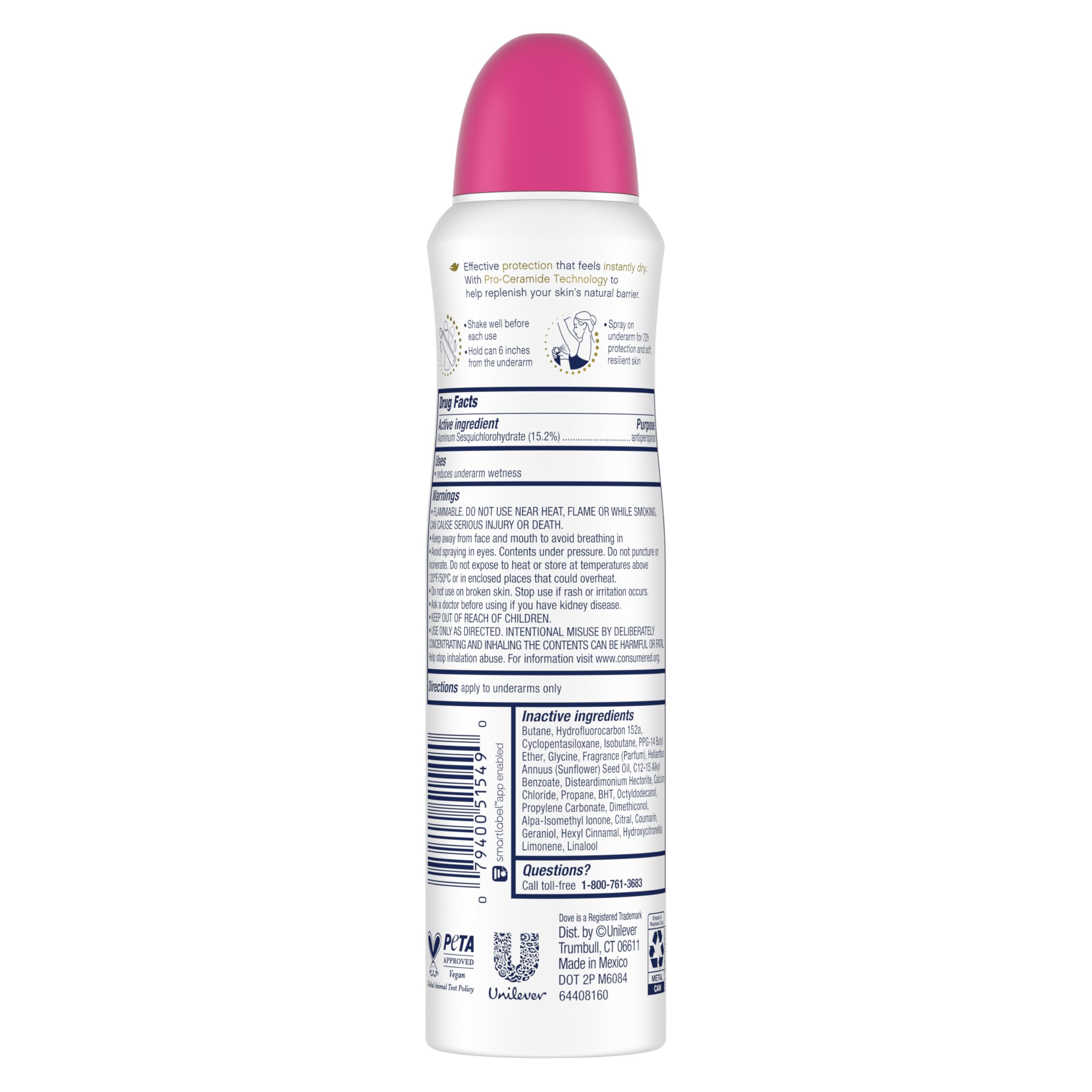 Foto 3 pulgar | Desodorante Antitranspirante En Aerosol Dove Advanced Care Women - Venta Internacional.